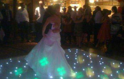 white Starlit LED dance floor
