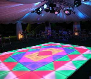 Retro LED underlit dance floor