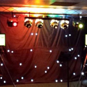 Black Gold Karaoke Rig with small screens