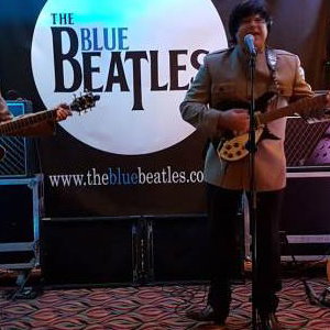 The Blue Beatles Duo performing in Nehru jackets 2