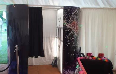 Blue-purple Champagne themed Photo Booth 1