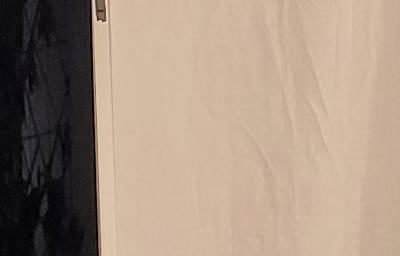 Black gloss Photo Booth with red carpet, ropes and curtain 1