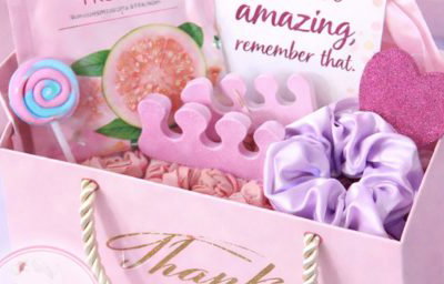 beautiful pamper pouches and party extras available with every party!