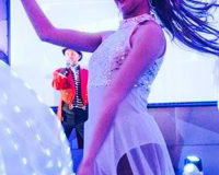 Bollywood dancers with LED wings