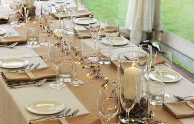 Fine crockery, Verdi cutlery, Reserva glasses, cappuccino linen 2