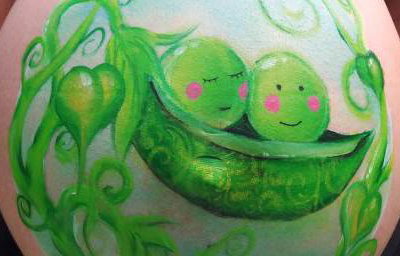 Pre Natal Bump art...Twins