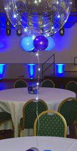 Aqua purple and blue with lights