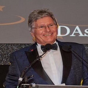 Hosting the LADAs (Laundry & Dry Cleaning) Awards at Mercedes Benz World, Reigate, Surrey, 2022.
