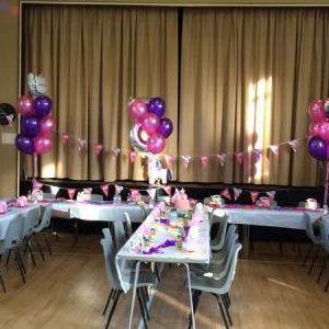 Party Tables With Helium Balloons