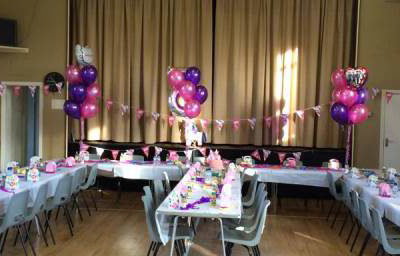 Party Tables With Helium Balloons