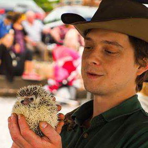 Justin and an African Hedgehog