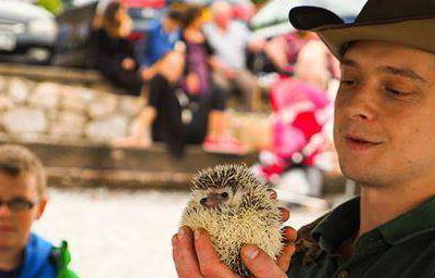 Justin and an African Hedgehog