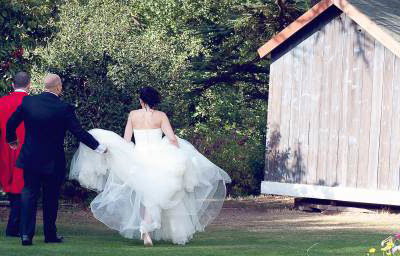 A Quiet Moment for the Bride and Groom