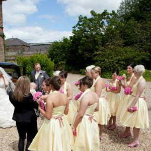 Shottle Hall, Derbyshire. "Now Which One of You 12 Girls Is the Maid of Honour"