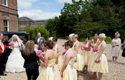 Shottle Hall, Derbyshire. "Now Which One of You 12 Girls Is the Maid of Honour"
