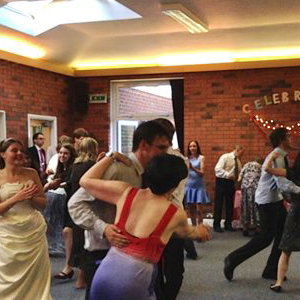 At a wedding 