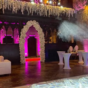 peckforton intelligent movers, uplighters, ceiling wash, DJ booth