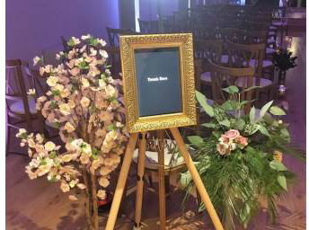 Unique Mini Magic Mirror set up for wedding