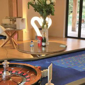 Roulette and Blackjack wedding casino