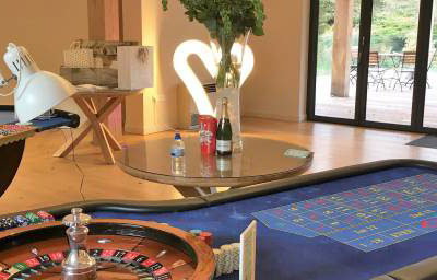 Roulette and Blackjack wedding casino