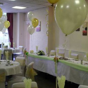 Wedding Chair Covers & Balloons at The Lodge Dudley