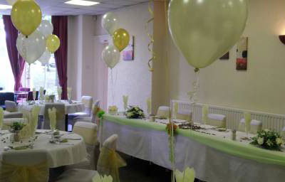 Wedding Chair Covers & Balloons at The Lodge Dudley
