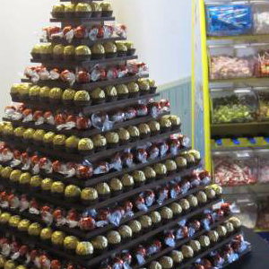 cooling castle barn pick n mix and ferrero lindt lindor pyramid