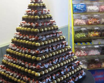 cooling castle barn pick n mix and ferrero lindt lindor pyramid