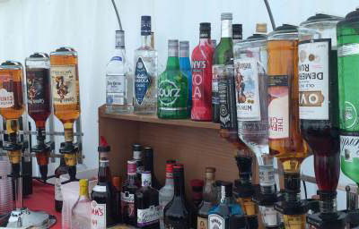 back bar set-up