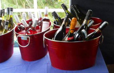 Prosecco & wine chilling before service
