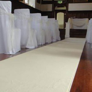 Cream aisle runner