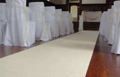 Cream aisle runner