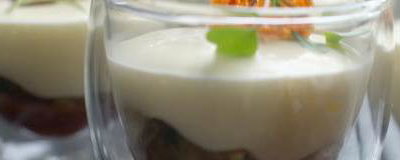 Textures of Chicken in Double Layered Shot Glass