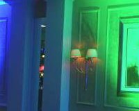 Mood lighting used on walls