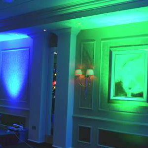 Mood lighting used on walls