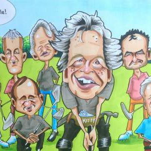Golf Group Caricature