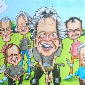 Golf Group Caricature