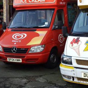 FLEET of ICE CREAM VANS