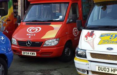 FLEET of ICE CREAM VANS