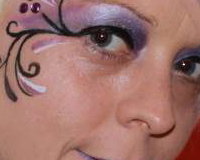 pastel hair colour and make up to match.