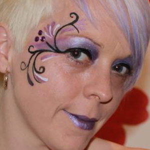 pastel hair colour and make up to match.