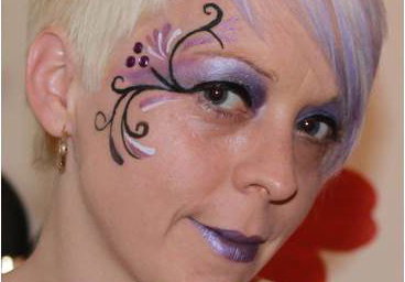 pastel hair colour and make up to match.