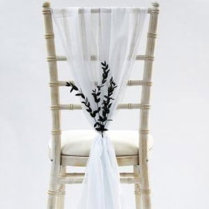 Chiffon Vertical Drop Sash Hire