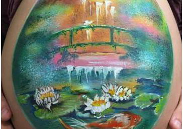 Belly bump painting