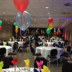 Holiday Inn Maidenhead Chair Cover Hire and Balloons Decorations