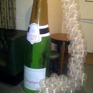 Champagne Bottle and Balloon Display Slough