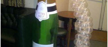 Champagne Bottle and Balloon Display Slough