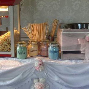 Popcorn and Candyfloss supplied for a wedding at the Waterton Park Hotel