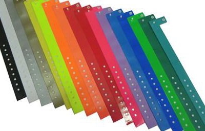 Vinyl L shape wristbands a