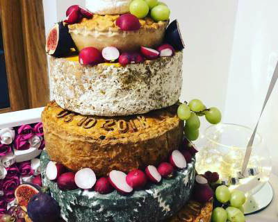 Cheese and pie tower